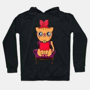 Cat on Chair Halloween Cat Hoodie